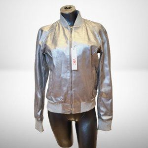 VERSACE JEANS COUTURE PERFORATED LEATHER JACKET - NEW - SIZE: XL